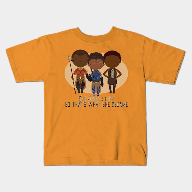 Black Panther Women Kids T-Shirt by Jen Talley Design